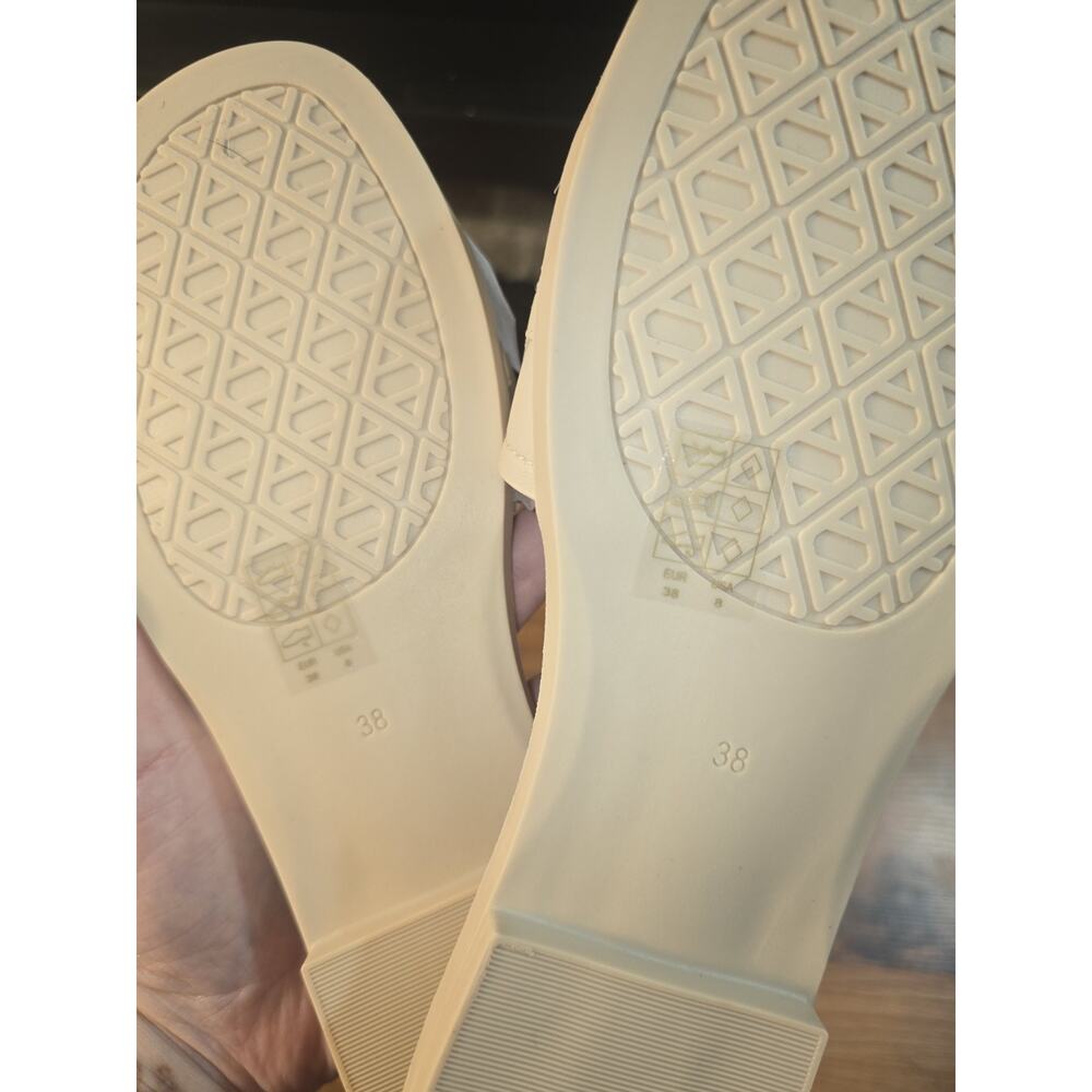 Hofeny Womens Flat Sandals Round Open Toe Slip On Leather Slides Summer Sz 8 s1 - Picture 7 of 8